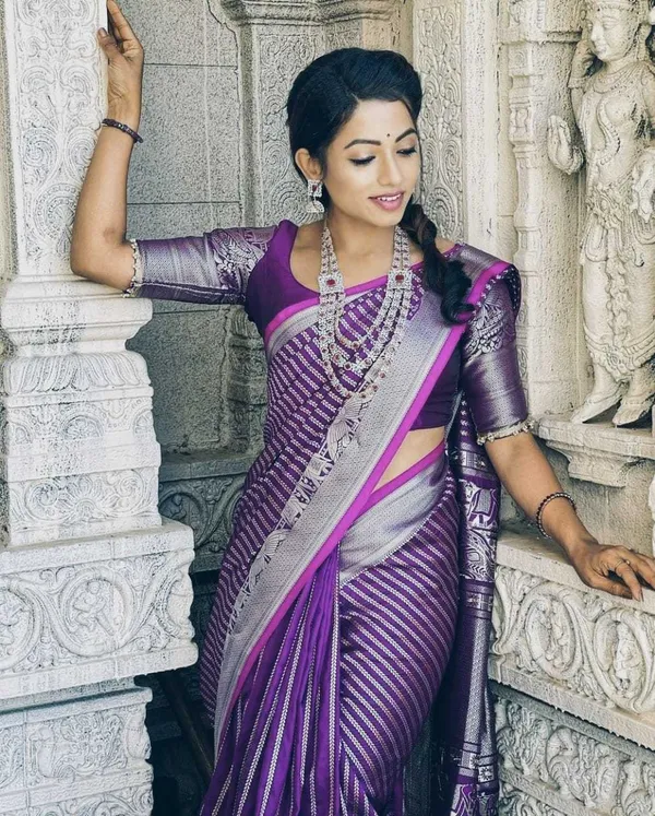 Purple_Woven_Banarasi_Silk_Saree_with_Saree_Cover